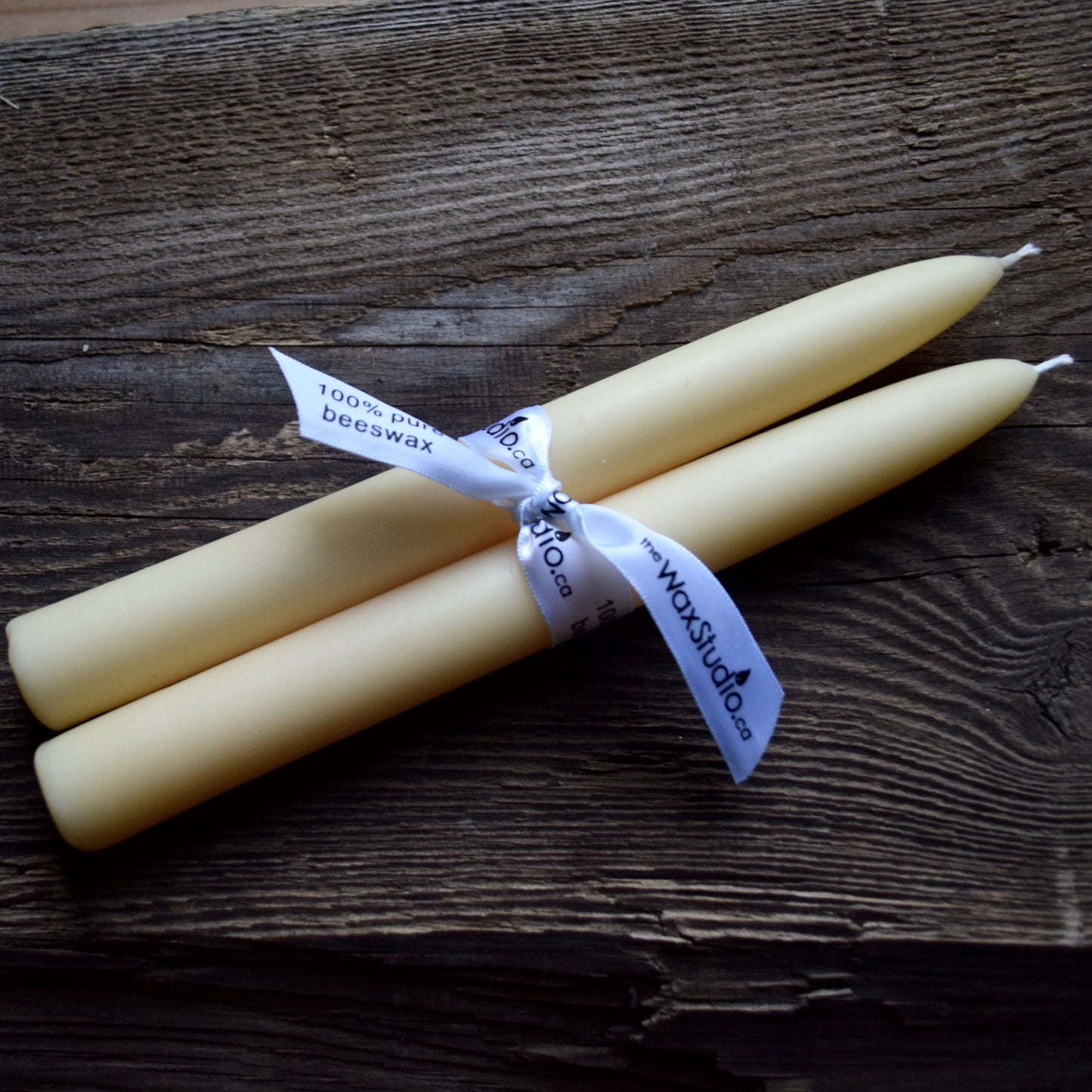 Cream Beeswax Tapers 8" PAIR of 2 / Ivory, Beeswax, Tapers, Candles, Taper Candles, Beeswax Candles