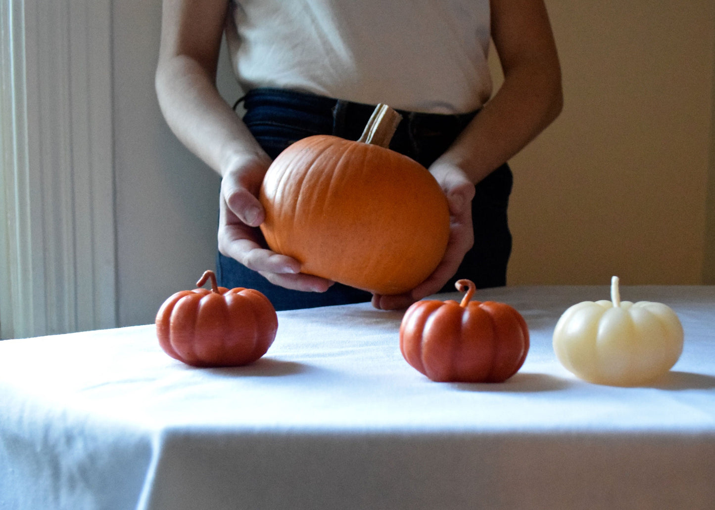 Pumpkin // Beeswax Candle PUMPKIN / Halloween, Candle, Beeswax, Orange, Autumn, Thanksgiving