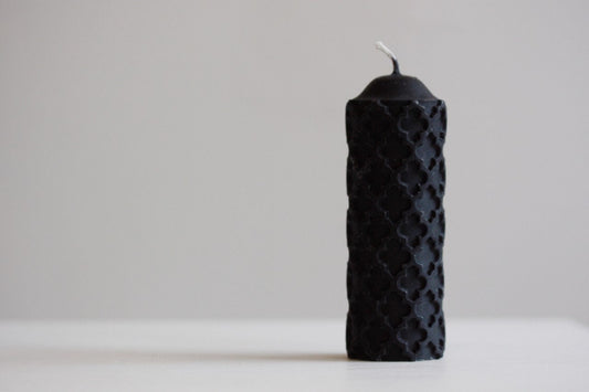 Black Beeswax Candle / Black, Candle, Beeswax- One Beeswax Candle // Pillar Candle, Eco Friendly, Non Toxic