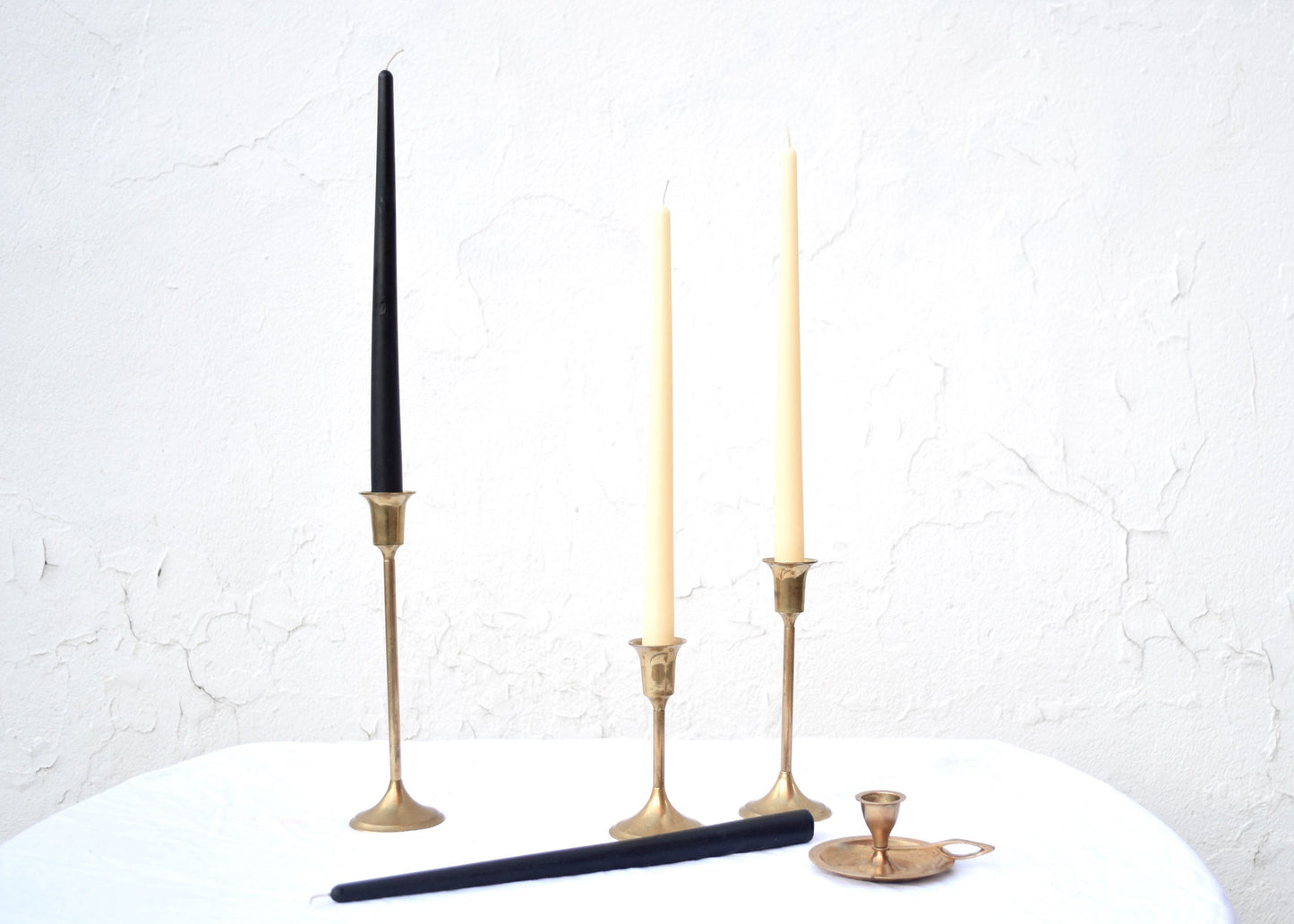 Tall 12" Taper Candles in Pure Beeswax, Pair of 2 - Yellow, Cream or Black - Beeswax Candles, Tapers, Candles