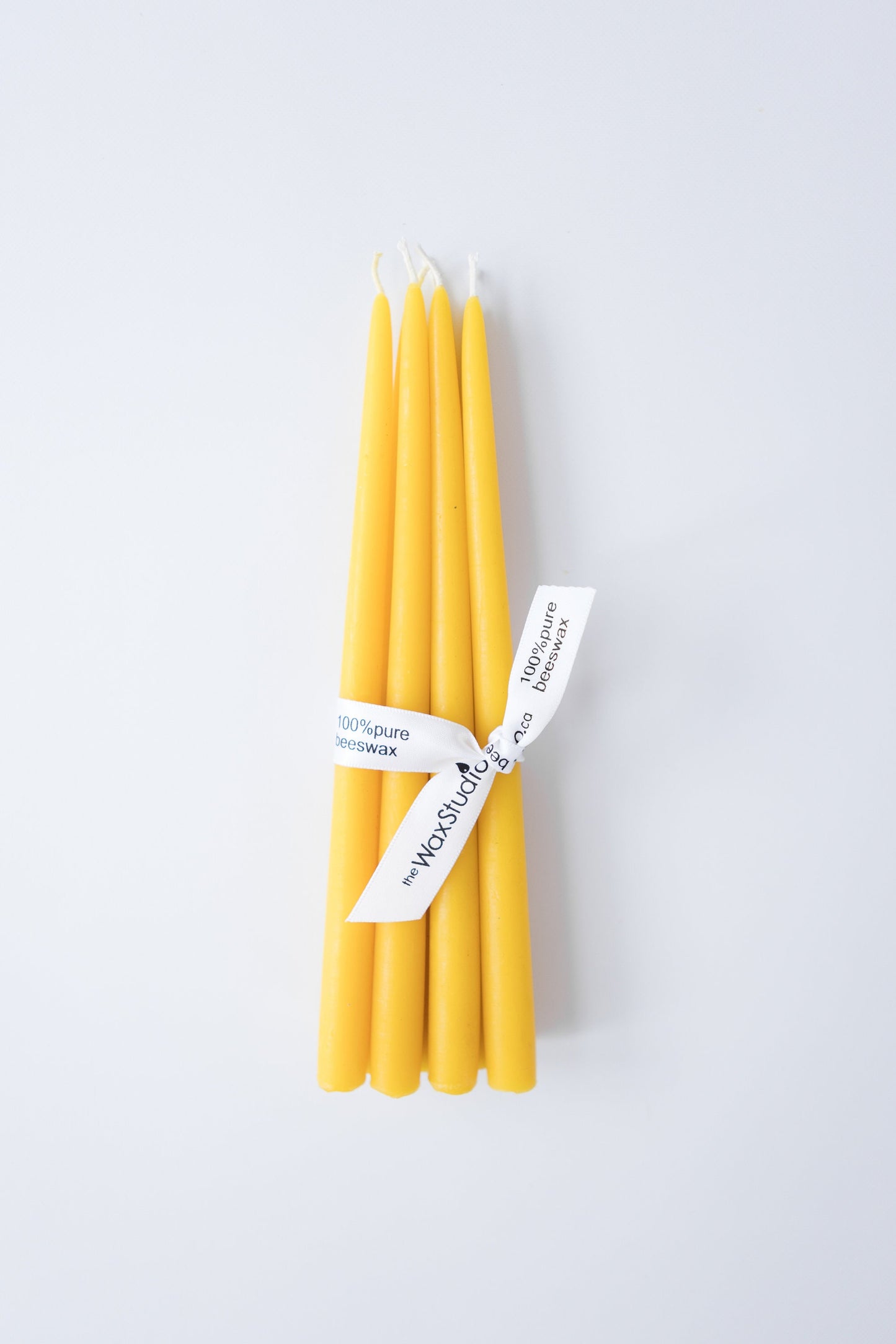 Half-inch Beeswax Slim Taper Candles SET of 6 / Yellow Beeswax, Candles // for Vintage Midcentury Modern Holders, Tapers, Beeswax Candles